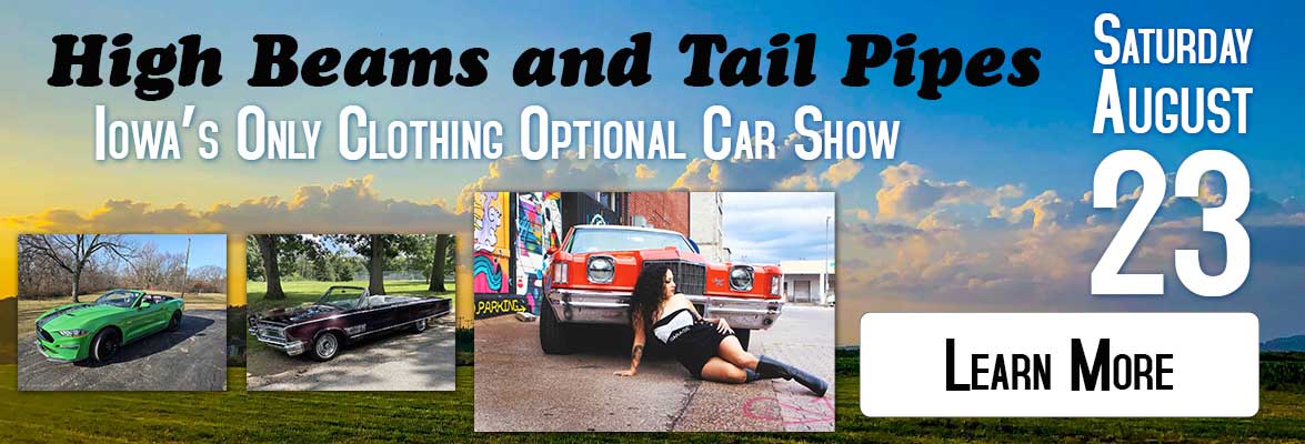 Clothing optional car show in Iowa